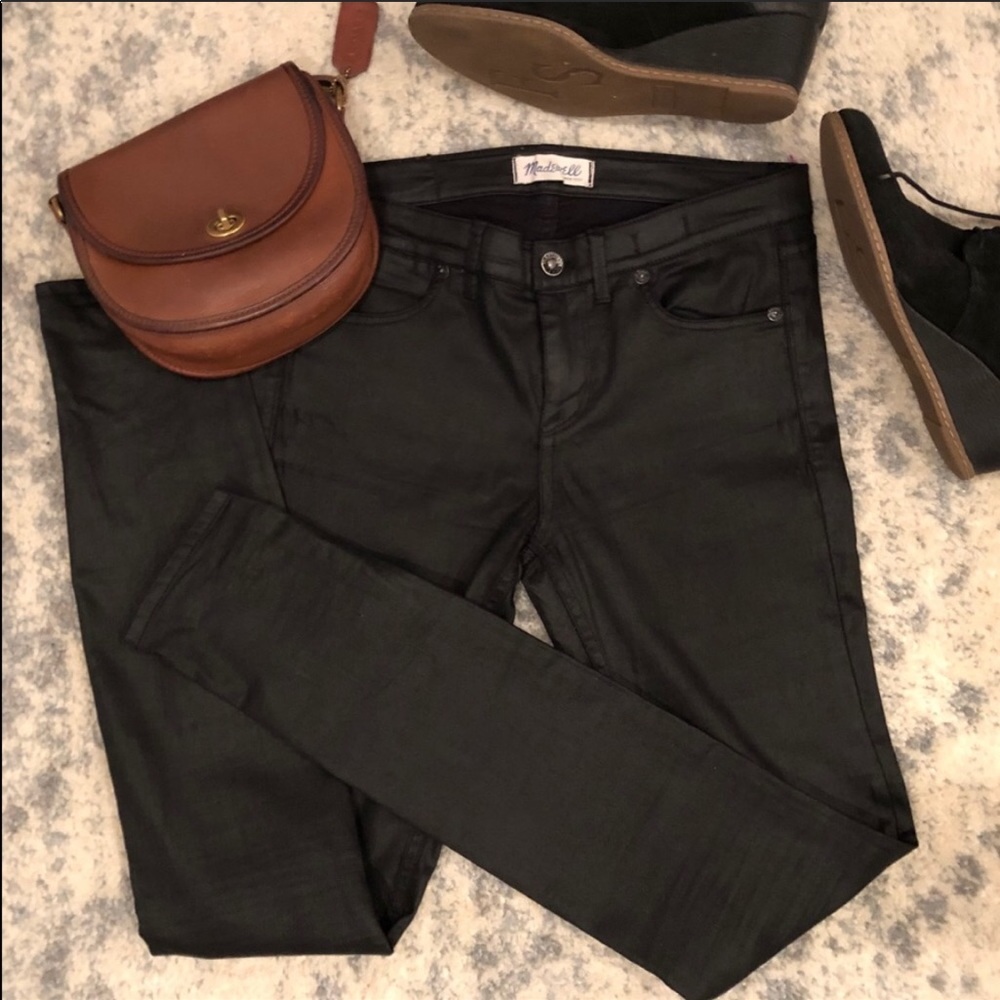 Madewell coated black skinny jean